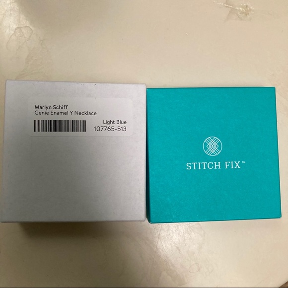 Marlyn Schiff Genie enamel Y necklace light blue - Picture 5 of 6